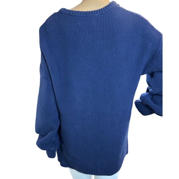 Old Navy Textured Tunic Sweater in Lost at Sea Blue Size Medium - Picture 5 of 6
